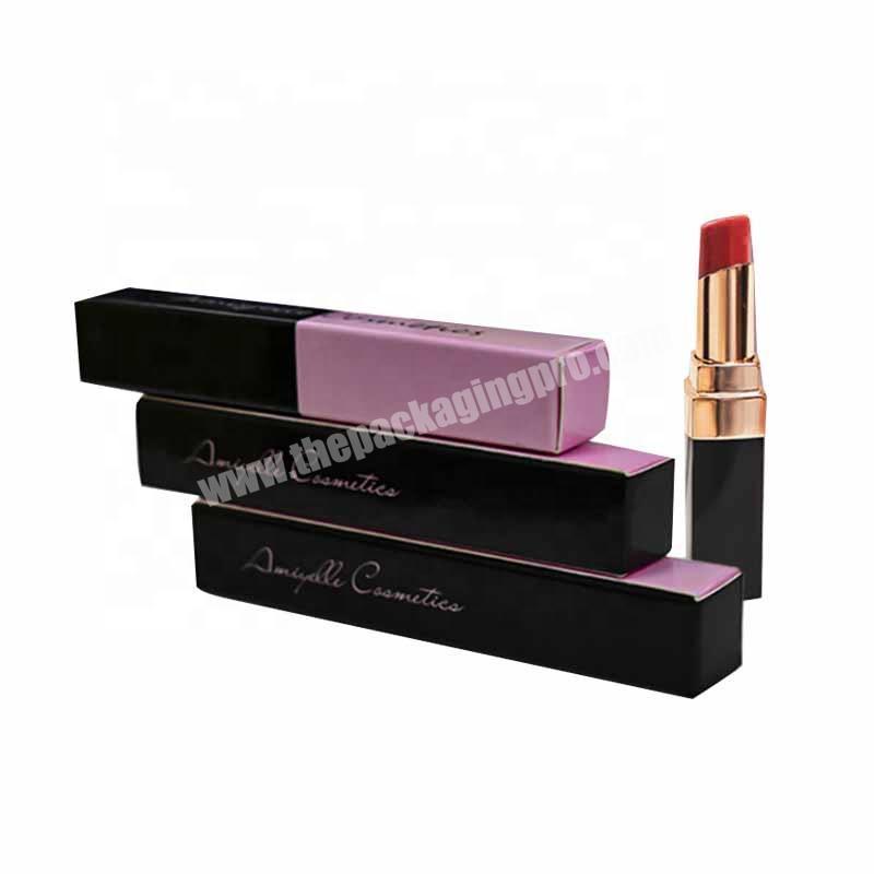 custom luxury lipgloss folding cardboard drawer paper boxes for lipgloss sliding cosmetics packaging gift boxes with ribbon
