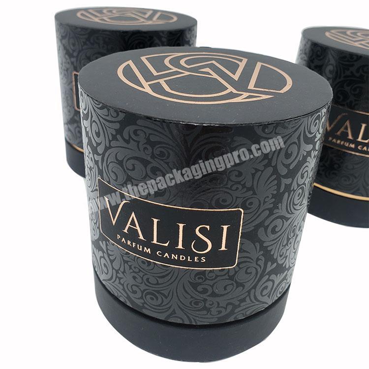 custom luxury rigid cylinder candle box packaging