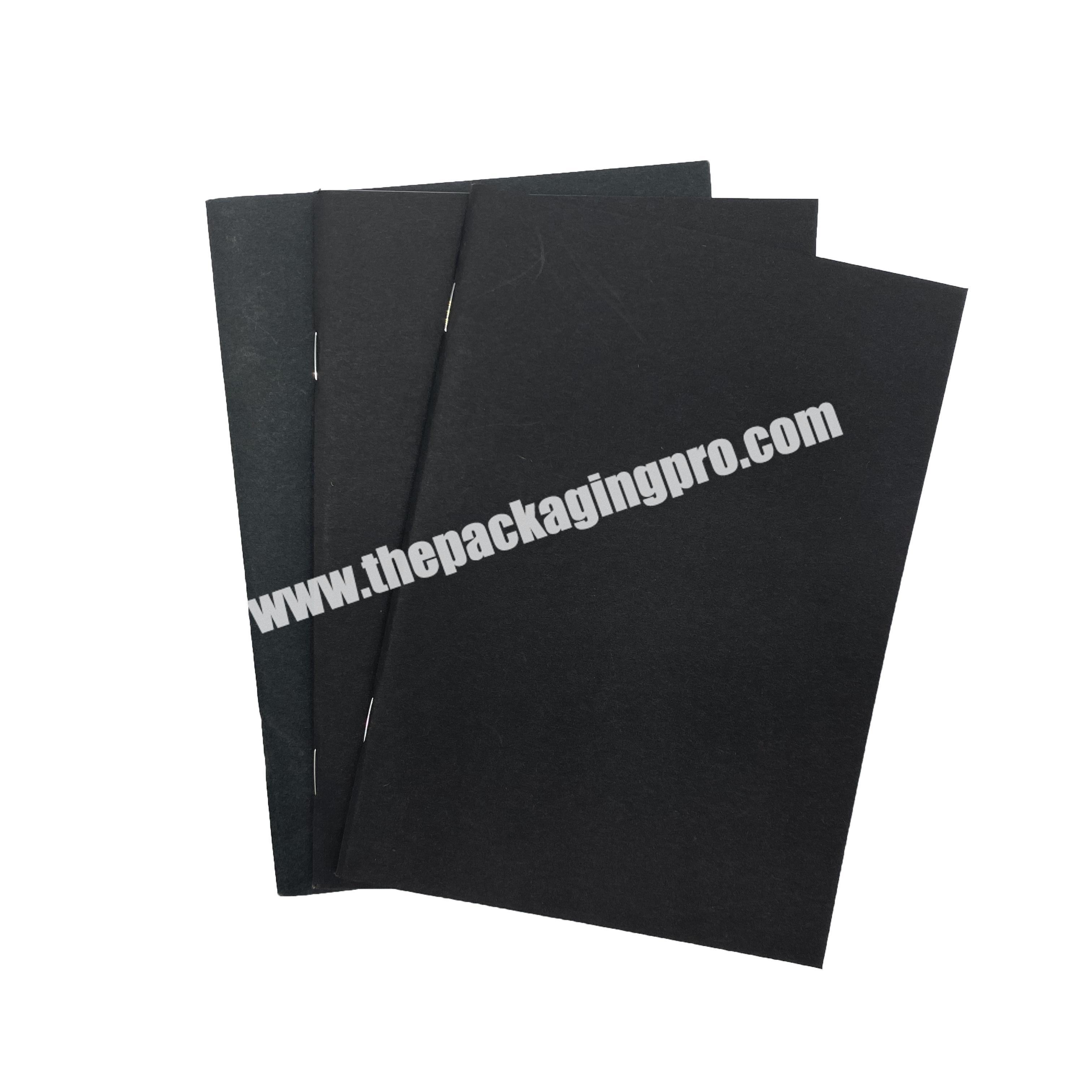 custom made A5 size silicone release paper saddle stitched blank sticker collecting album sticker with black cover
