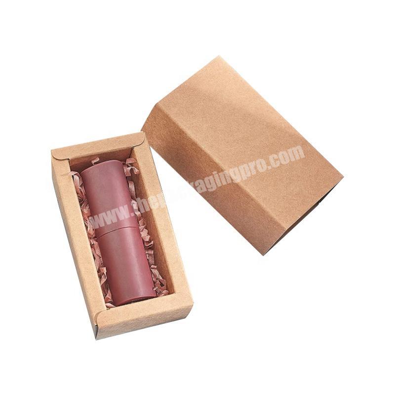 custom white Black Kraft Packaging Drawer Cardboard Present paper Box for Lipstick Small Perfume Essential Oil Bottle
