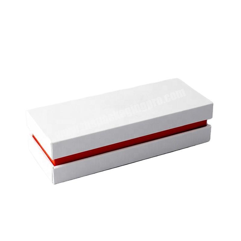 custom white mobile phone  box  2 pieces rigid paper cardboard pedestal box