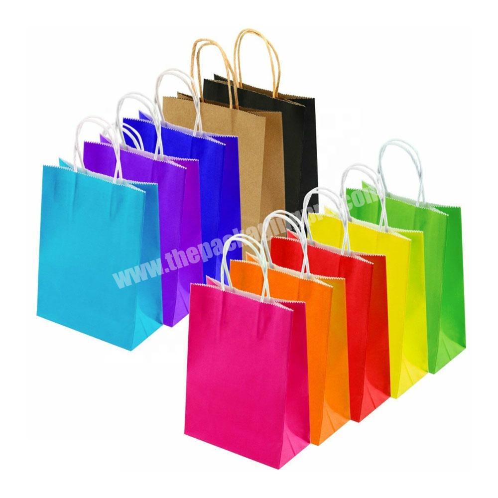 customizable cheap small wedding shopping bag whitebrownpurplepink and blue kraft paper gift bag bags with ribbon handles