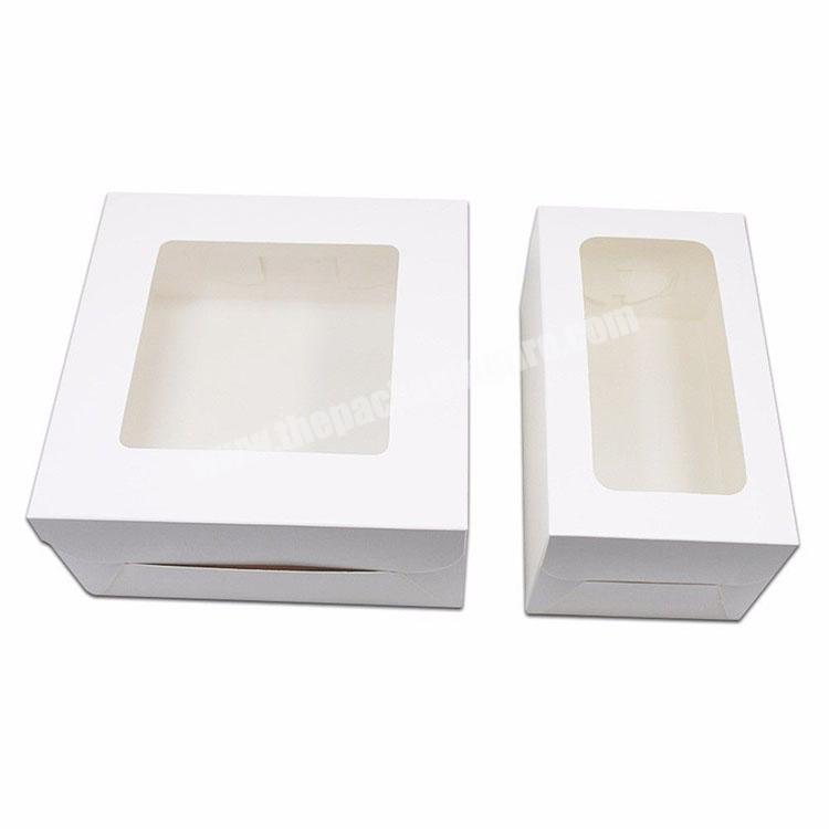 design cheap cake gift paper box with window