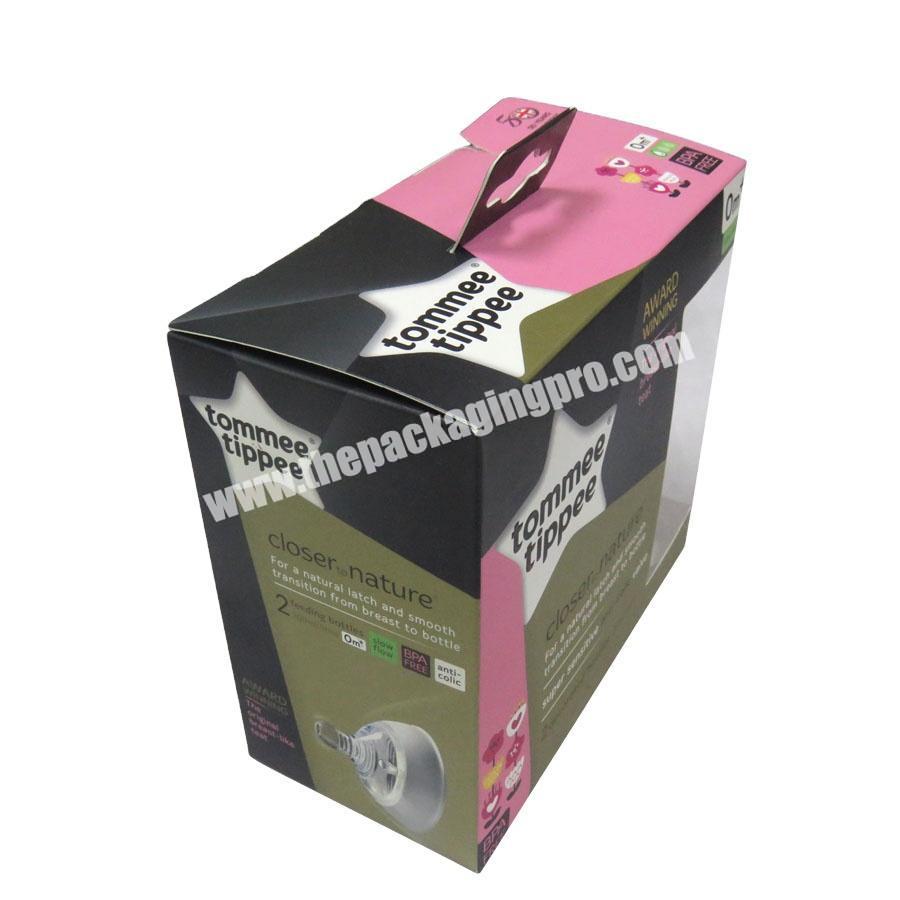 Custom dongguan packaging cajas de carton baby products pacifiers box packaging