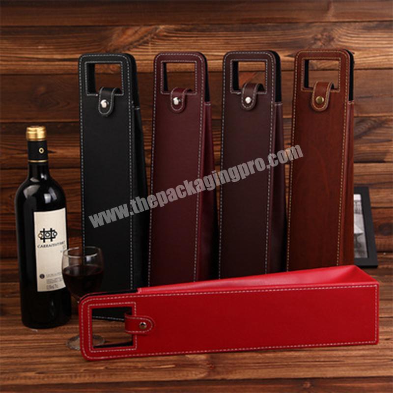 factory directly wholesale pu leather single red wine box