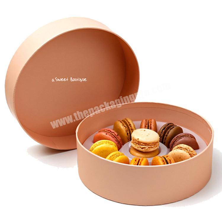 factory wholesale luxury customized round macaron box