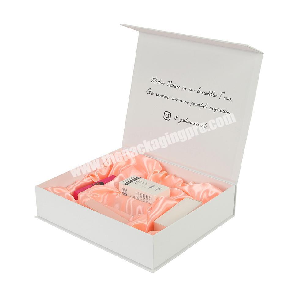 Luxury Cosmetic Product Ribbon Packaging Box With Lid