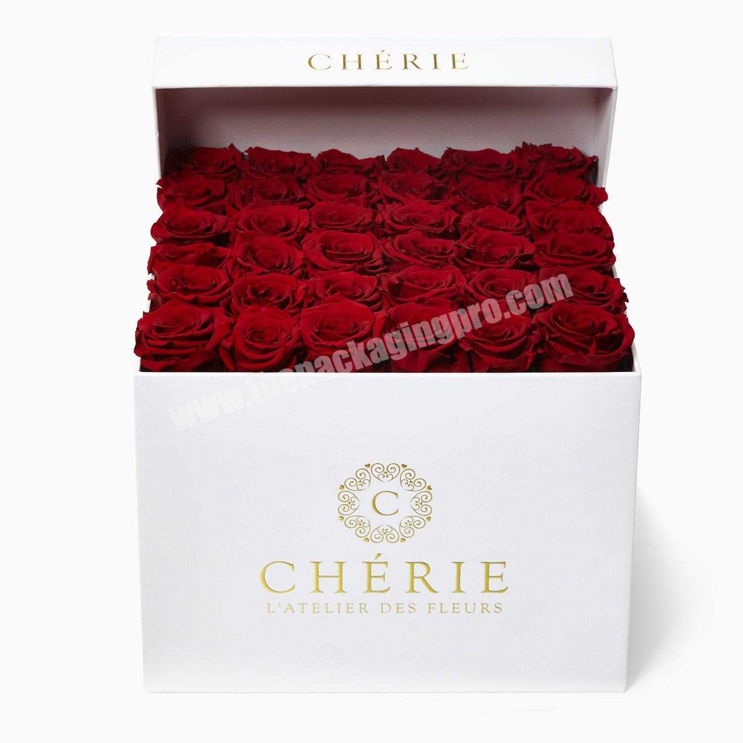 high quality custom square cardboard boxes for flowers