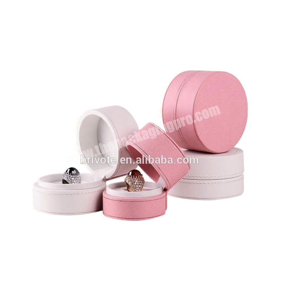 leather packaging boxes for hearing aid pu leather ring box boxing ring for pu leather