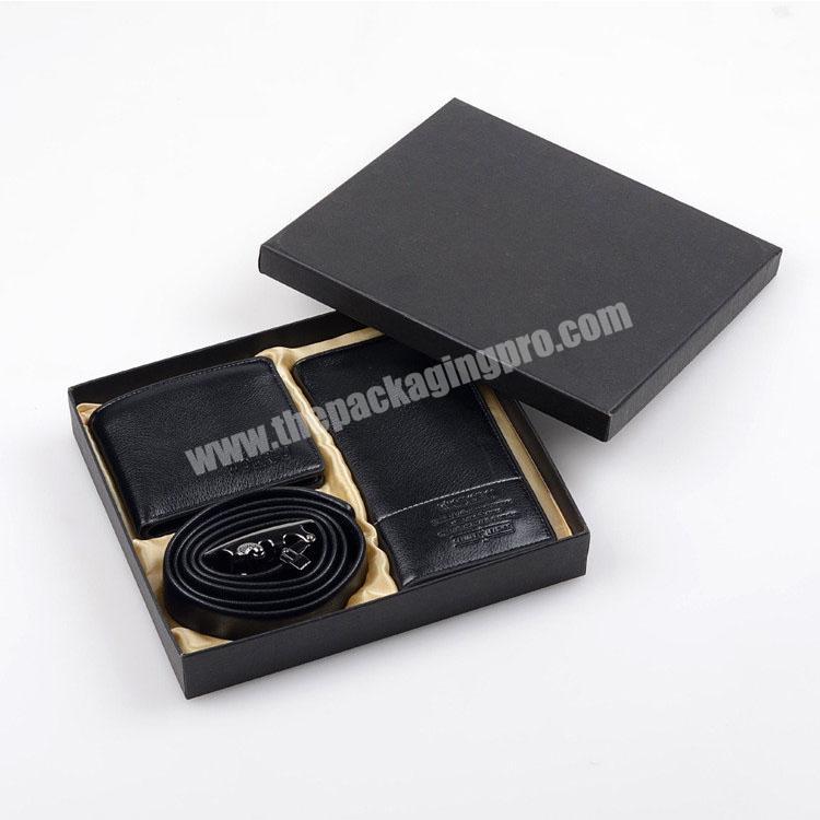 luxury cardboard packaging box wallet belt gift set