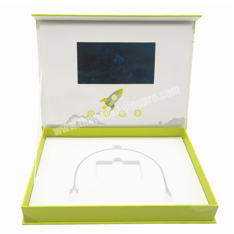 luxury handmade packaging video screen lcd gift box