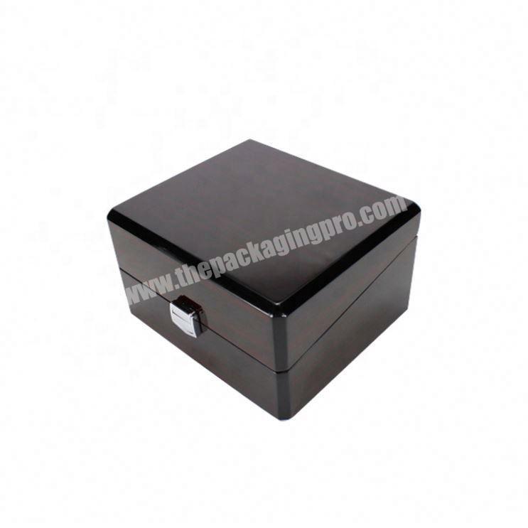 luxury wooden watch box high quality Lockable wood watch packaging box for watches