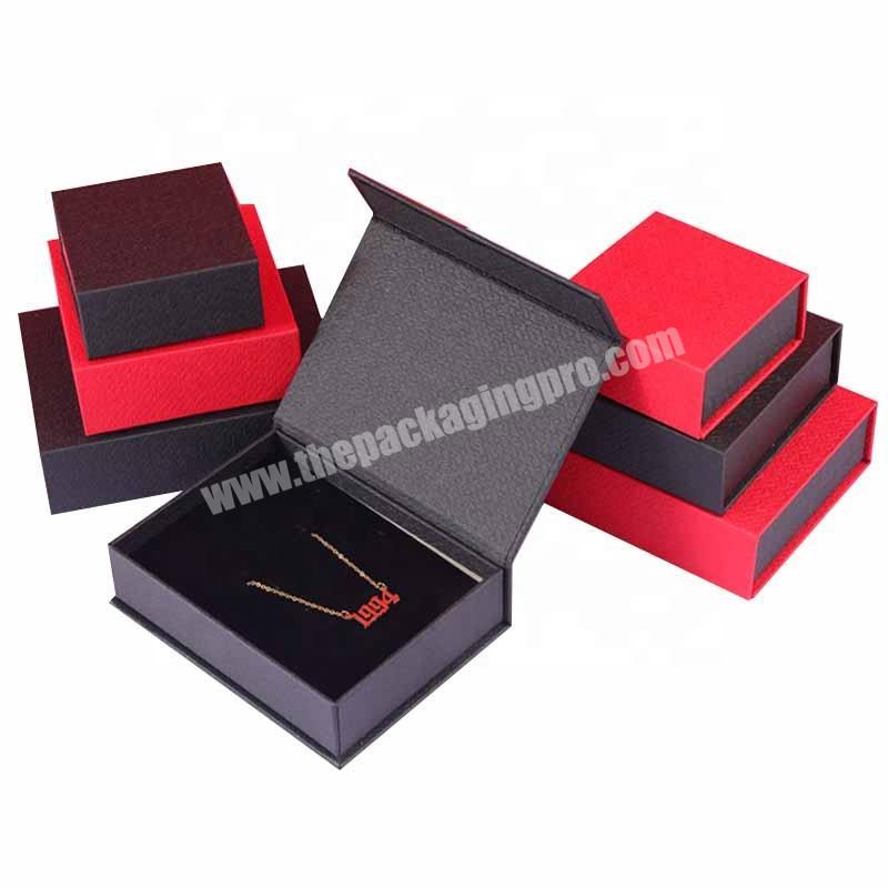 personalised necklace logo jewellery packaging gift carbord box magnetic lid eco friendly ring packing box luxury