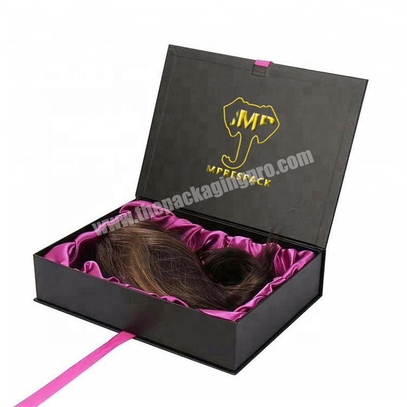 professional  luxury packaging custom logo wig box