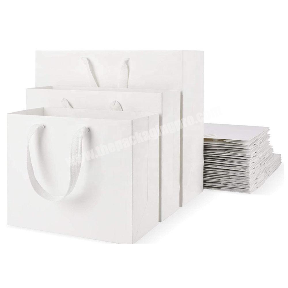 recycled white wedding paperbags with custom logo kraft craft apple paper bag customizable jewlery shopping corrugated bags