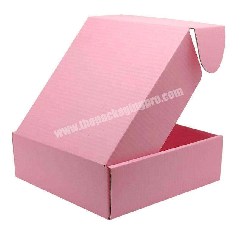 Wholesale wholesale personalized kraft Cosmetics Mailing cardboard shipping boxes pink corrugated custom printed package mailer box