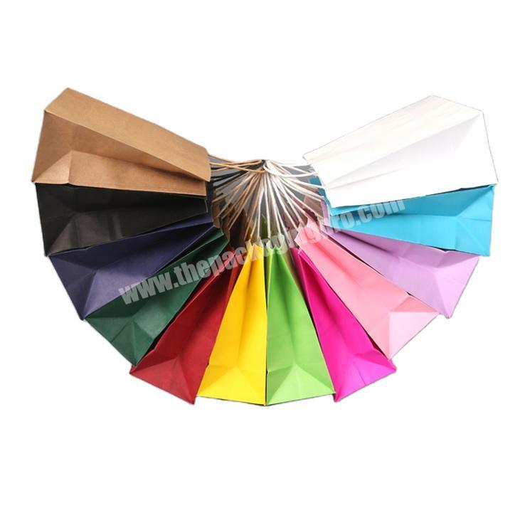 100% Factory Price High Quality Logo For Shopping Gift Packaging Macaroon Color Paper Bags