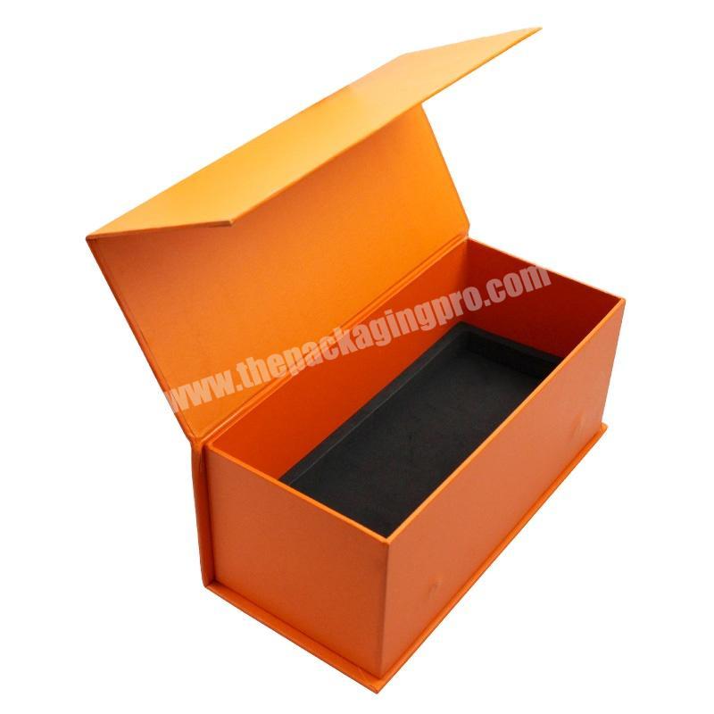 15 Years Factory Custom Design Printing orange Magnetic Luxury Paper Gift Box