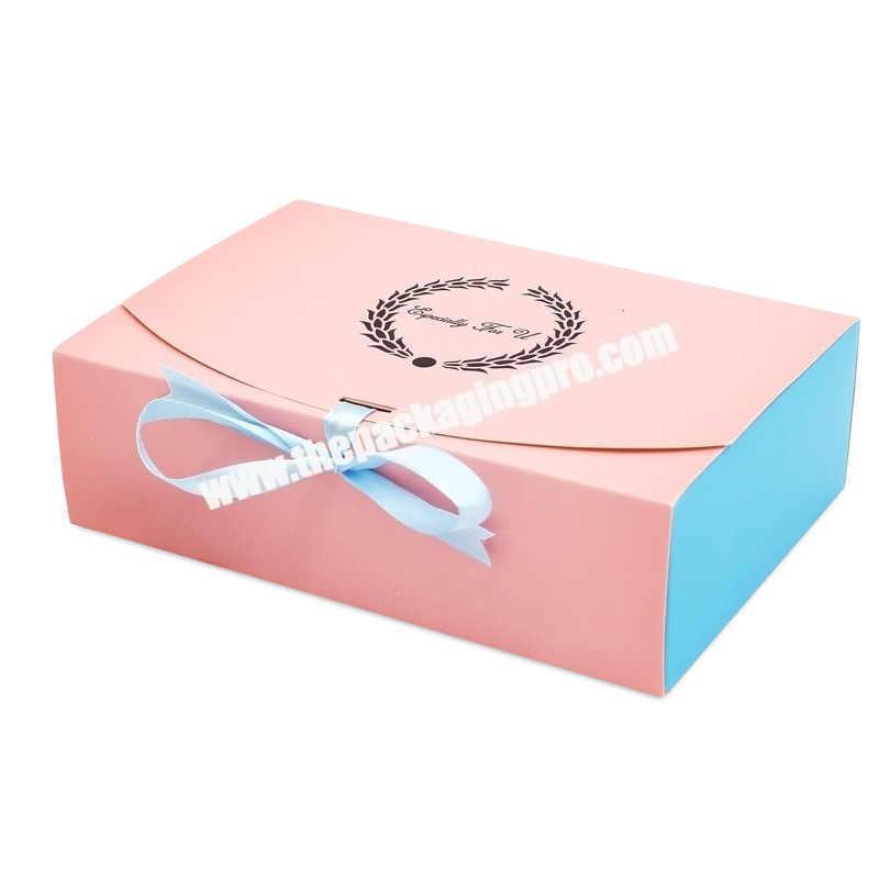 20 Pcs kraft paper box Wedding party garland Ribbon Pink cupcake Cookies candy box Maccaron Floral Gilding gift packaging bag
