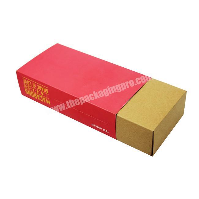 Hot Sale Promotional High Quality Cardboard Box Matchbox Style, Printing Custom Macaron Packaging Box