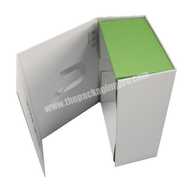 Luxury Custom Logo Printed Recycled Cardboard Packaging Magnetic Closure Black Flat Paper Gift Boxes