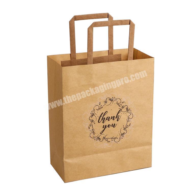 2022 China Hot Sale printed brown kraft paper bags for food shopping paper bag