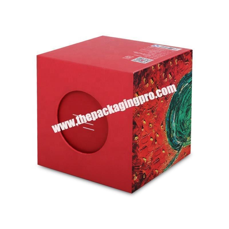 2022 Custom Logo Luxury red Matte Slide Cardboard Drawer Box Packaging Cosmetic Skin Care Gift Box with insert for tea