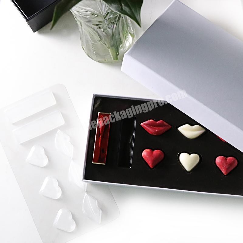 2022 Customize Logo Luxury Gift Cardboard Chocolate Candy Gift Box With Ribbon Gift Paper Bag and Box Set for Packaging