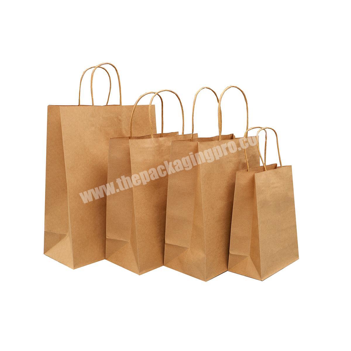 2022 Wholesale Accept custom brand shopping black recycled paper bag with ribbon handle kraft paper bag