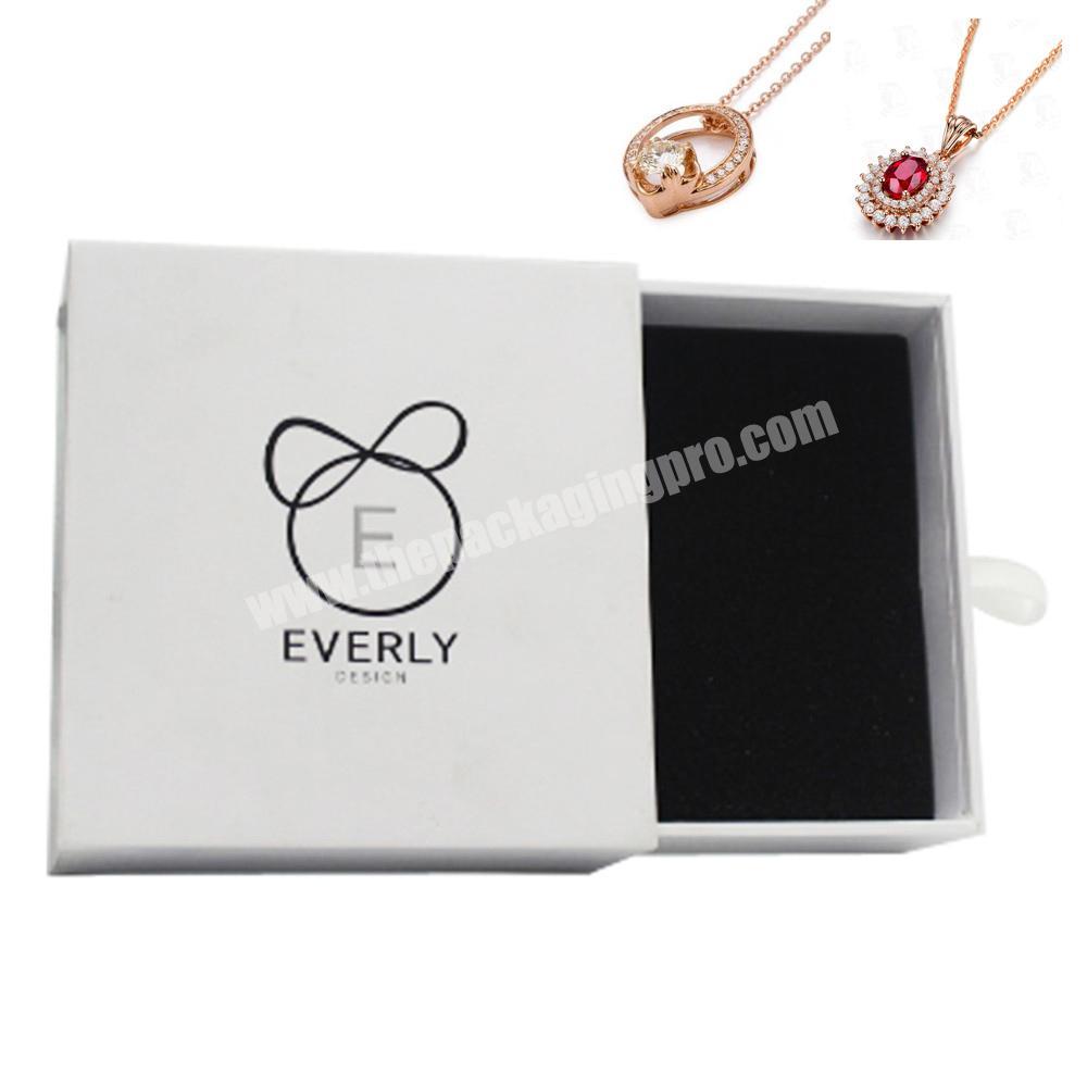 2022 luxury custom Drawer paper jewelry display packaging gift drawer organizer storage sliding box with logo