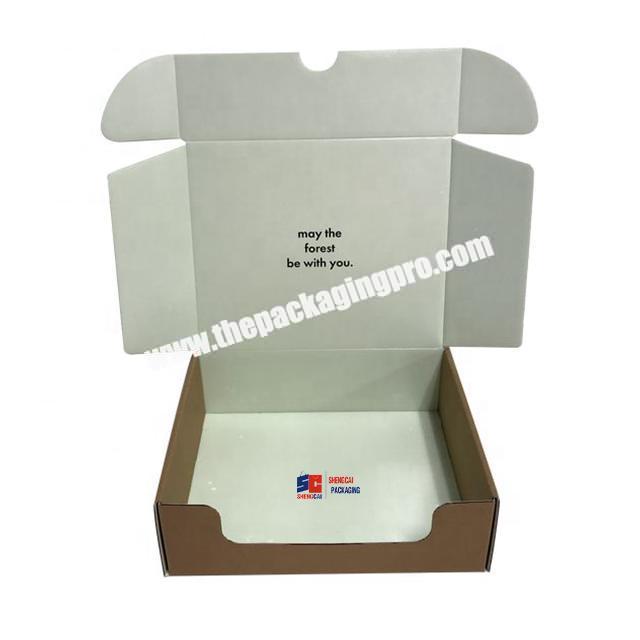 2023 Customized Recycled Matte Printing Hair Packaging Mailer Boxes Shoes Clothing Corrugated Cardboard Carton Shipping Mail Box