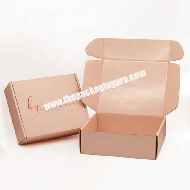 2023 Wholesale Custom logo corrugated paper box foldable Cosmetic packaging box mailer box