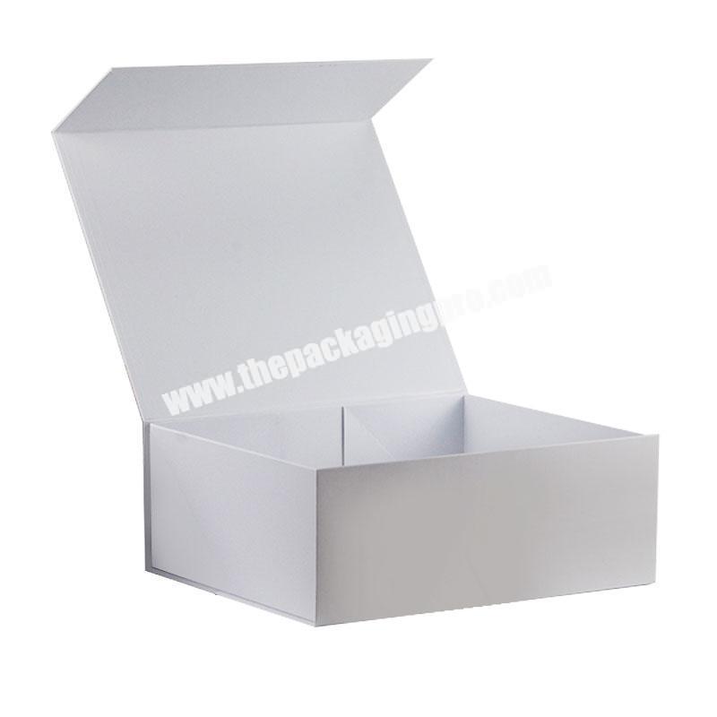 Luxury large plain white magnetic closure hoodie packaging box gift for clothes packaging