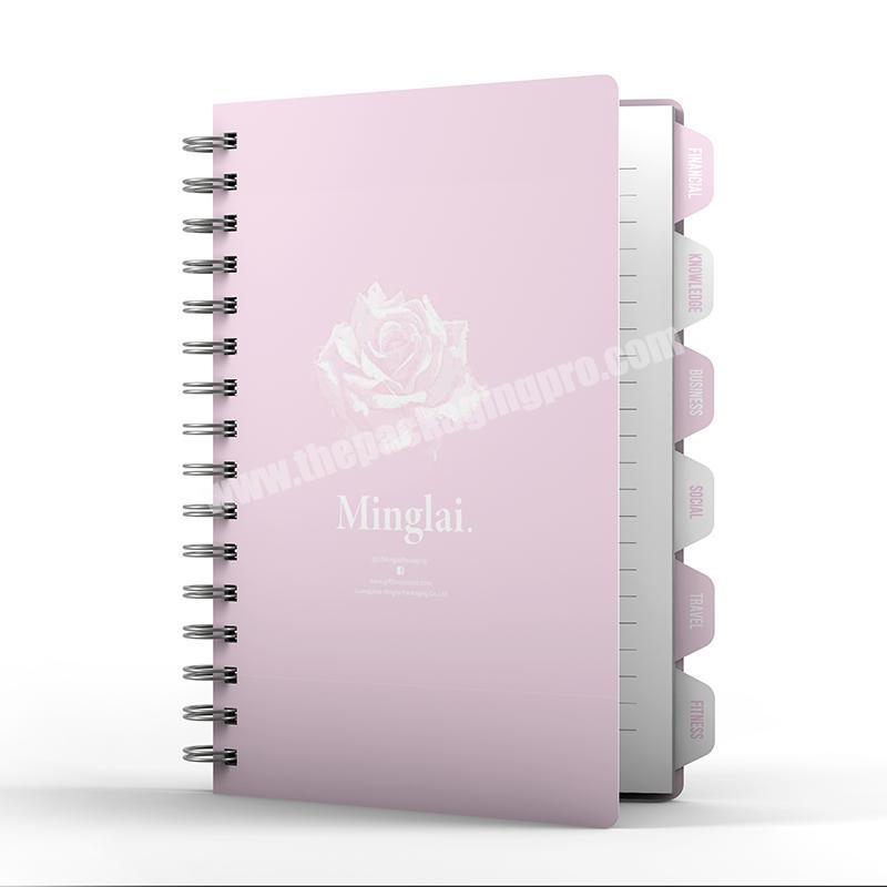Academic A5 Printed Logo Customized PU Leather Diary  Monthly Planner Journal Hardcover Notebook