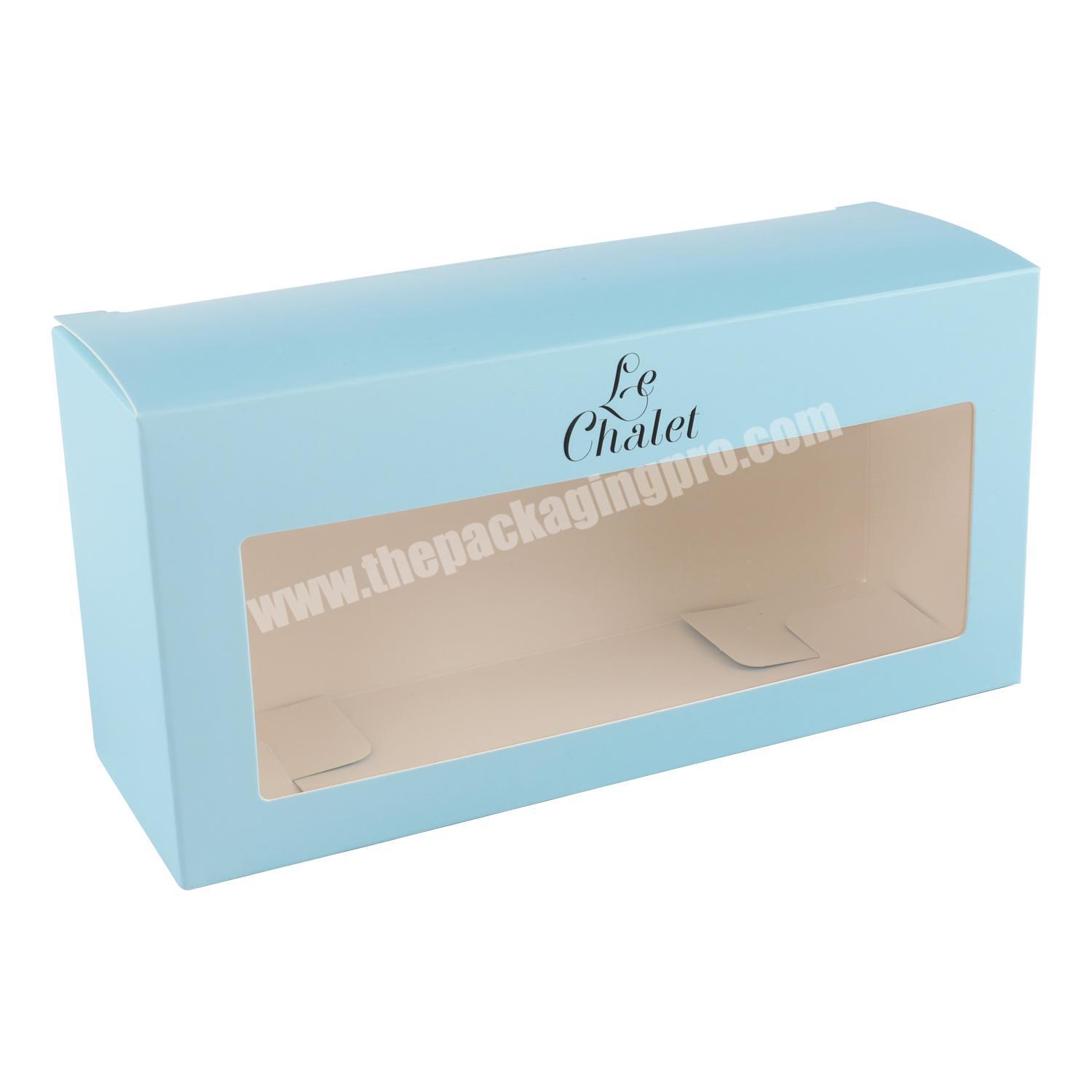 Accept CMYK printing custom eco-friendly white paperboard box toy box with PVC window