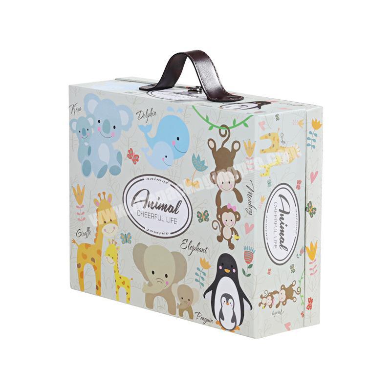 Animal League suitcase Baby baby one month suit Set packing box Fixed gift box