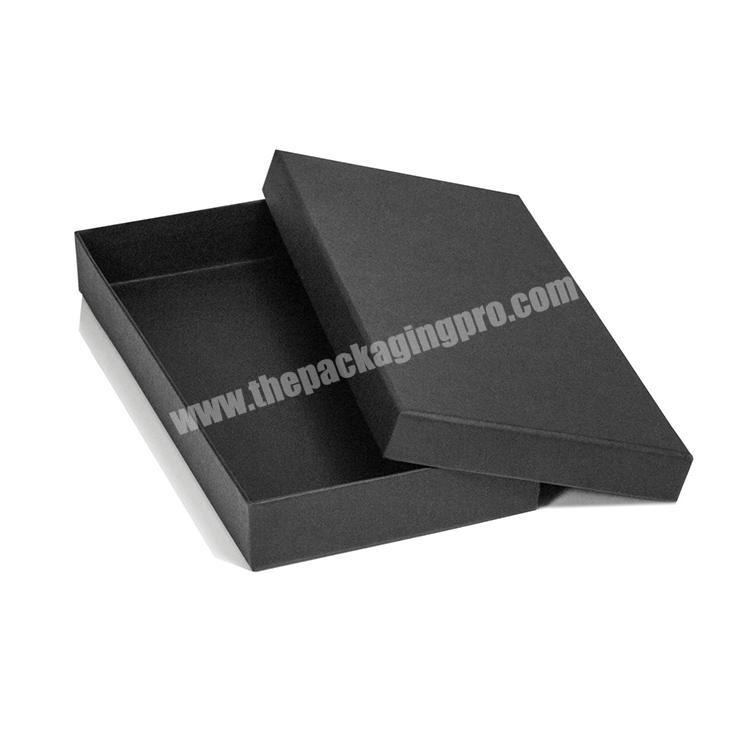 Attractive custom luxury clothing black paper apparel gift box packaging