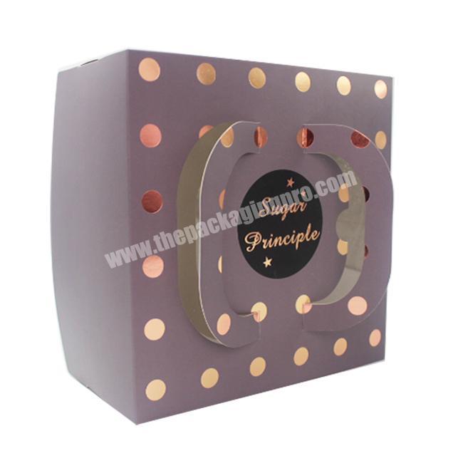 Best Quality Custom Printed Cup Cake Box With Window Packaging Cake Box