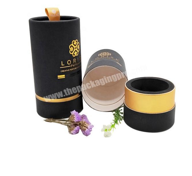 Biodegradable cardboard paper tube round box for essential oilbottleessentail oilSkin care