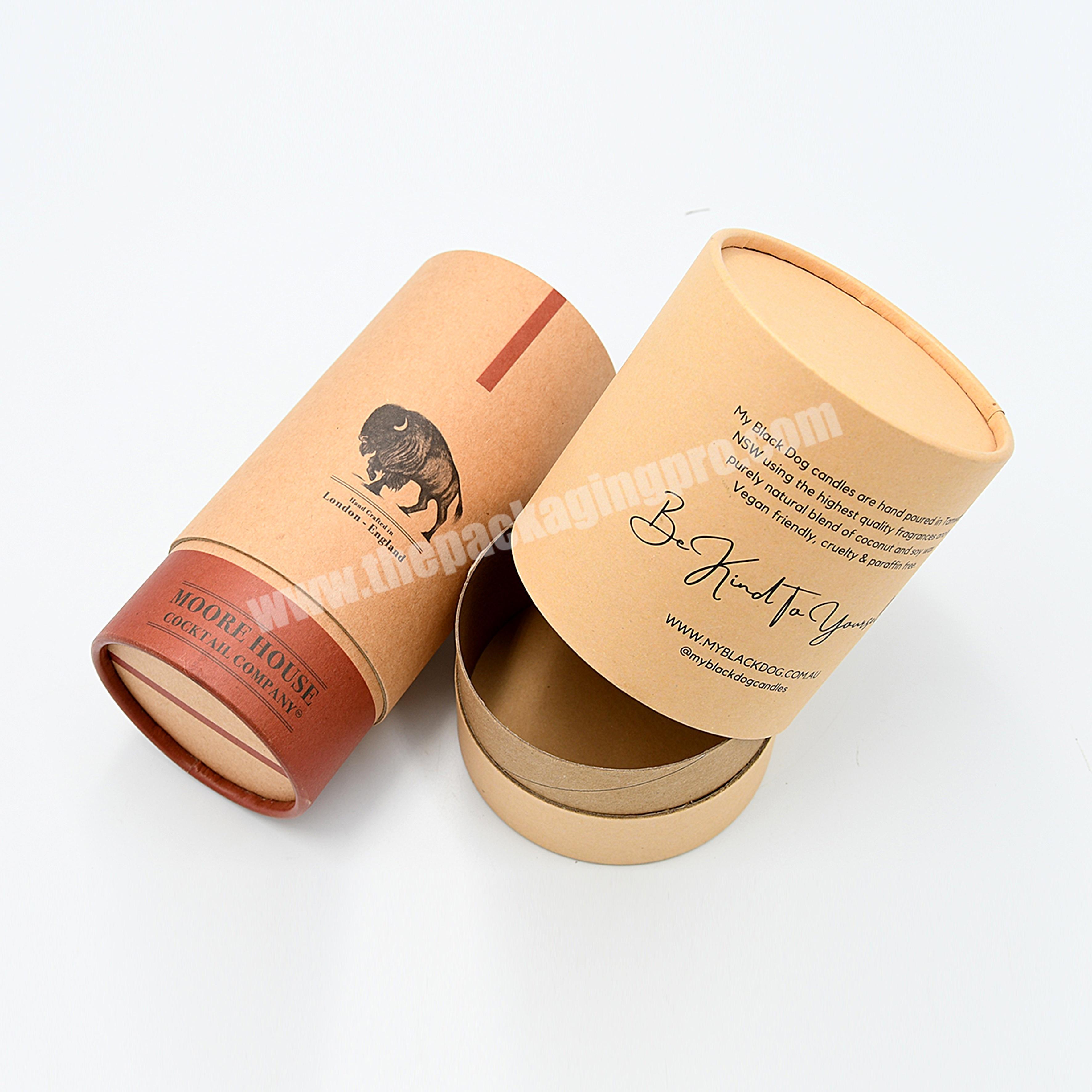 Biodegradable material  kraft paper tube cardboard box packaging for candle