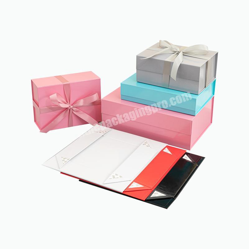 Black Magnetic Box Clothes Packaging Luxury Rigid Cardboard Gift Box with Foam Insert Packaging for Perfume Bottle Knife Glass