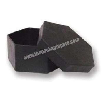 Black  Paper Hexagon Jewellery Packaging Box
