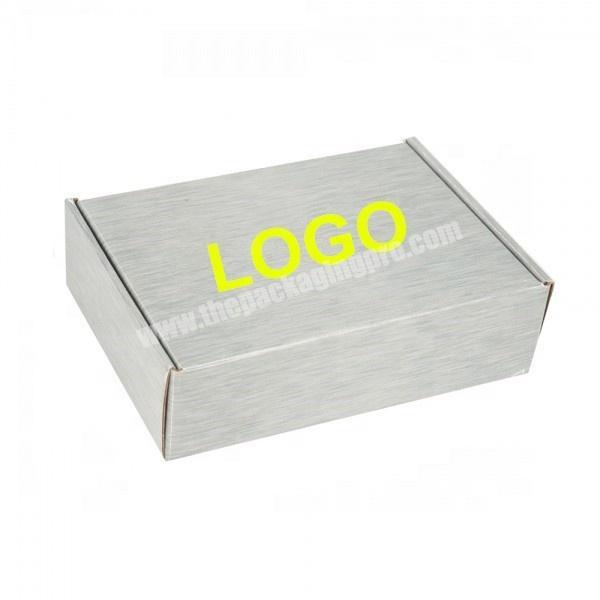 Cardboard Paper Mailer Packaging Shipping Custom Clothing White Gift Print Corrugated Box with logo