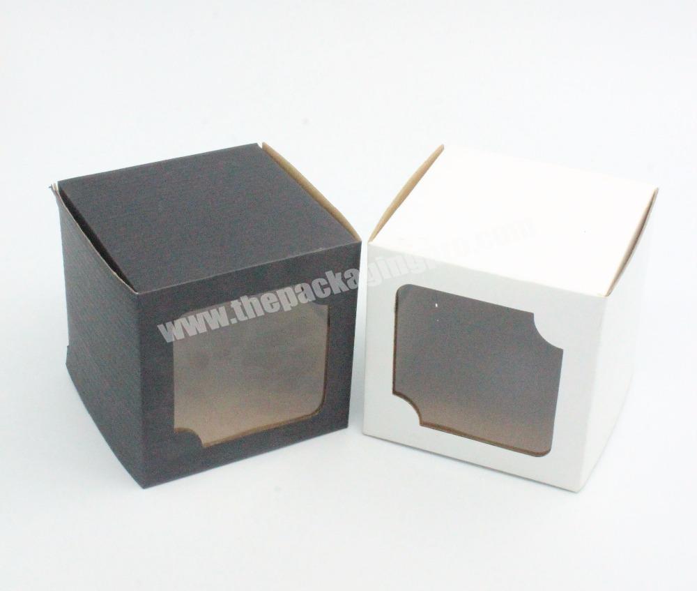 Cheap Custom Corrugated Paper Box With Window For Mug Packaging