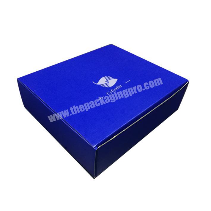 Cheap Price Custom Printed Eco Friendly Corrugated Blue Kraft Paper Packaging Mailing Shipping Box For Garment Shoes