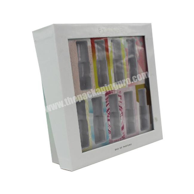 Cheap Wholesale Gloss Window Cardboard Lid and Base Nail polish Cosmetic Packaging Box