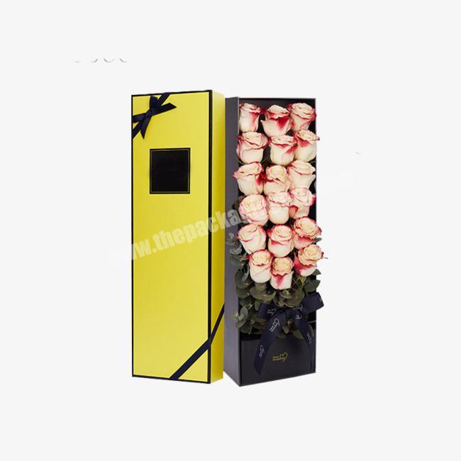 Cheap Wholesale Luxury Top and Bottom Style Carton Rose Flower Bouquet Boxes
