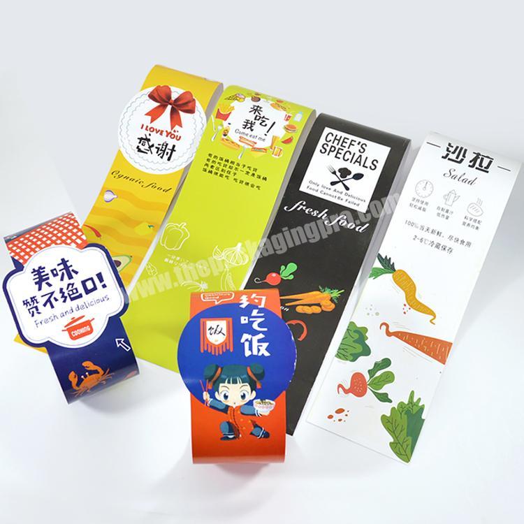 Cheap custom printing takeaway lunch fast food bento box paper belly band sleeve packaging for socks packaging