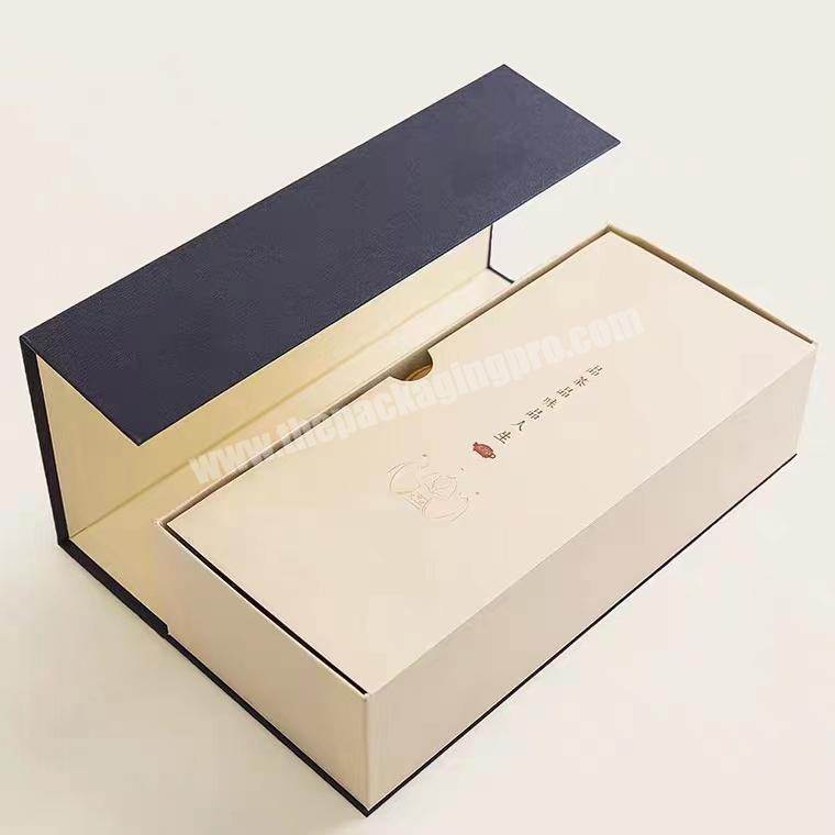 Cheap one piece paper packaging boxes with logo luxury custom design printed gift book Style  flip lid gift box