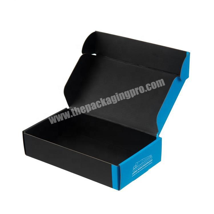China Cheap Shipping Box Kraft Paper Custom Logo Eco Friendly Black Corrugated Mailing Box Custom Shipping Box Eco Friendly